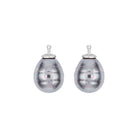 Rhodiniert, System-einhänger, E4, 12x10mm, mallorquinisches Kleinod