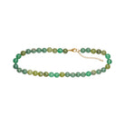 Grüner Achat, Jade  10mm - Karabinerverschluss 40+5cm