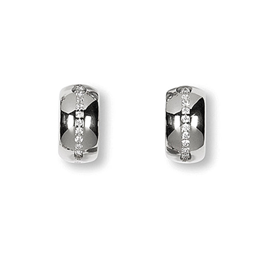 System-Creolen Lola, 18x8mm, mit Steinbesatz, Silber 925
