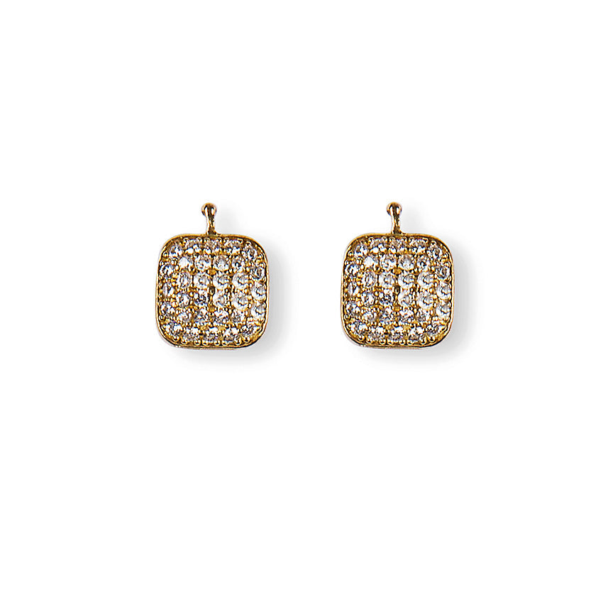 System-Einhänger E41, Paar, 10x10mm, Kissenform, Pavé